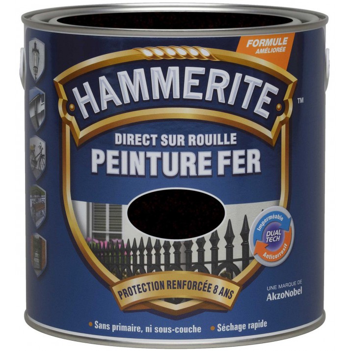 Hammerite Peinture fer Direct sur rouille Martelé
