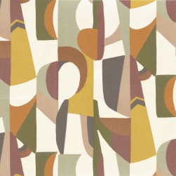 Papier Peint Vinyle sur Intissé Assemblage Blanc/ Multicolore – L’Atelier de Casamance - réf. 75460508 