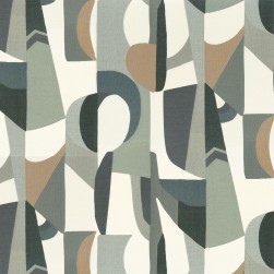 Papier Peint Vinyle sur Intissé Assemblage Blanc/ Vert Céladon – L’Atelier de Casamance - réf. 75460406 