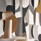 Papier Peint Vinyle sur Intissé Assemblage Blanc/ Chocolat – L’Atelier de Casamance - réf. 75460100