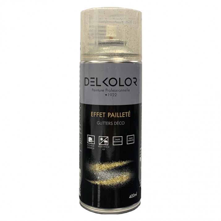 Delkolor Peinture en Aérosol Effet Pailleté 400ml