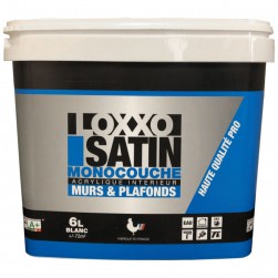 Loxxo Peinture Acrylique Murs & Plafonds - Monocouche - Blanc Satin