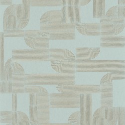 Papier Peint Intissé Hector Opaline/ Doré – Square Jasmin de Casamance - réf. 75701426