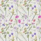 Papier Peint Vinyle sur Intissé Fleur Pastorale Multicolore Fond Blanc – Seychelles de Lutèce - réf. SEY011