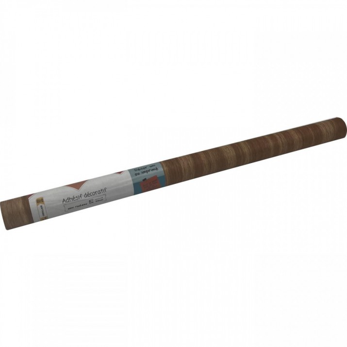 Adhésif Effet Bois Teck Massif 45cm x 2m