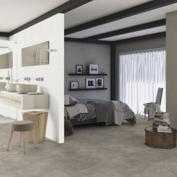 Dalle PVC sol Creation 55 à coller Bloom Uni Taupe - 610 mm x 610 mm