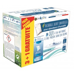 Recharge sachet pour absorbeur d'humidité 1kg 3+1 gratuit Neutre