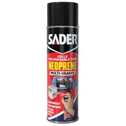 Sader Colle Pulvérisable Néoprène Multi Usages Tous Matériaux – Spéciale Endroits Difficiles – 200ml
