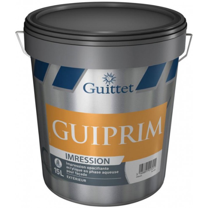 Guittet Guiprim Peinture d'Impression Façade Opacifiante Acrylique - Blanc -15L
