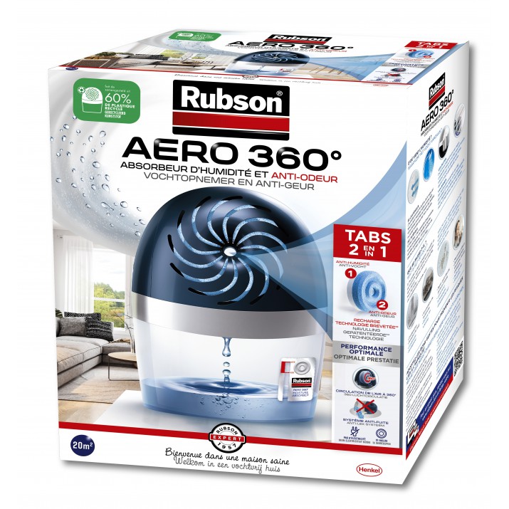 Rubson Absorbeur d'humidité Aero 360° 20m²